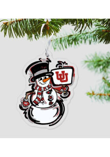 Utah Utes Justin Patten Snowman Ornament - Red