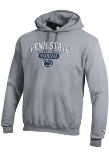 Champion Penn State Nittany Lions Mens Grey Pill Box Grandma Powerblend Long Sleeve Hoodie