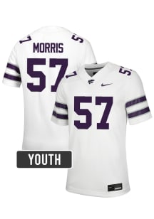 Delvin Morris K-State Wildcats Youth White Nike NIL Name And Number Football Jersey