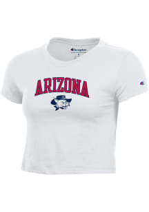 Champion Arizona Wildcats Womens White Baby Short Sleeve T-Shirt