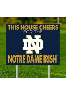 Notre Dame Fighting Irish This House Cheers For Yard Sign - Green