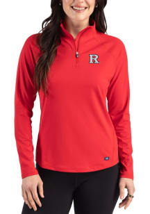 Cutter and Buck Rutgers Scarlet Knights Womens Red Prospect Eco Qtr Zip