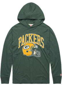 Homage Green Bay Packers Mens Green Primary Logo Long Sleeve Lightweight Hoodie