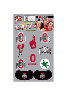 Ohio State Buckeyes Multi-Design Face Tattoo