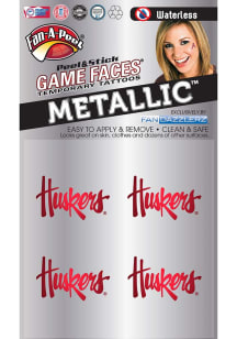Nebraska Cornhuskers Metallic 4pk Tattoo