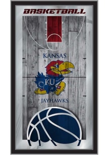 Kansas Jayhawks Basketball Hanging Back Bar Mirror