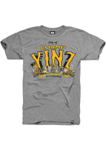 Pittsburgh Grey City of Champ YINZ Short Sleeve Fashion T Shirt