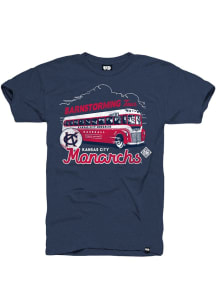 Kansas City Monarchs Navy Blue Barnstorming Bus Short Sleeve Fashion T Shirt