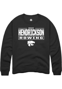 Grace Hendrickson K-State Wildcats Mens Black NIL Stacked Box Player Crew