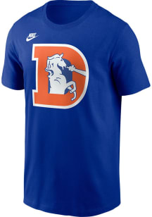 Nike Denver Broncos Blue Retro Logo Short Sleeve T Shirt