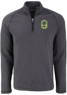 Cutter and Buck Nashville SC Mens Black Pehastin Long Sleeve Qtr Zip Pullover