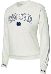 Concepts Sport Penn State Nittany Lions Womens White Heather Crew Sweatshirt