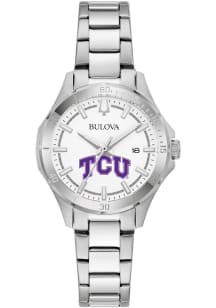 Bulova TCU Horned Frogs Sport Stainless Steel Womens Watch