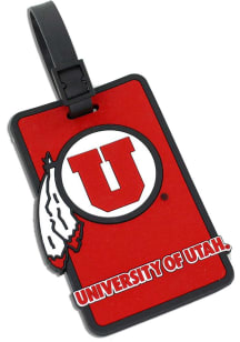 Utah Utes Red Rubber Luggage Tag