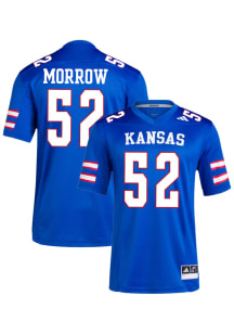 Nick Morrow  Adidas Kansas Jayhawks Royal Blue NIL Name And Number Football Jersey