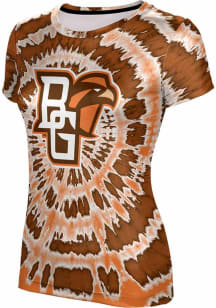 ProSphere Bowling Green Falcons Womens Orange Tie Dye Short Sleeve T-Shirt