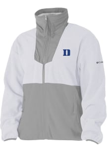 Columbia Duke Blue Devils Womens White Sequoia Light Weight Jacket