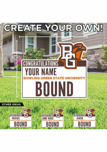 Bowling Green Falcons Custom Bound Yard Sign - White