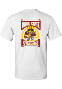 Iowa State Cyclones Youth White Cy Playing Football Short Sleeve T-Shirt