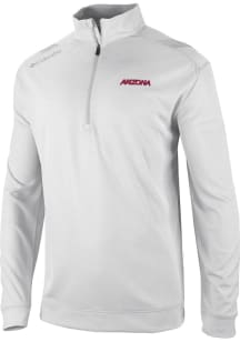 Columbia Arizona Wildcats Mens White Heat Seal Oakland Downs Long Sleeve Qtr Zip Pullover
