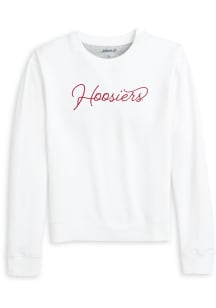 Johnnie O Indiana Hoosiers Womens White Penny Crew Sweatshirt