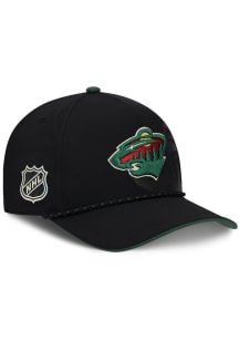 Minnesota Wild 2026 NHL Draft A-Frame Rope Adjustable Hat - Black