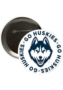 UConn Huskies 3" Slogan Button - Navy Blue