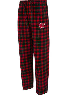 Concepts Sport Wisconsin Badgers Mens Black Plaid Hawthorn Sleep Pants