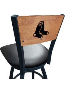 Boston Red Sox Vinyl Seat Maple Back Swivel Pub Stool - Black