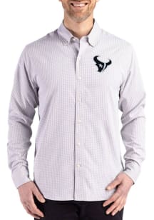 Cutter and Buck Houston Texans Mens Grey Mono Skyline Long Sleeve Dress Shirt