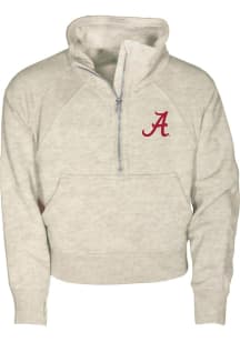 Alabama Crimson Tide Girls Brown Dawn LS Tops Qtr Zip