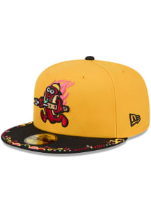 New Era Akron RubberDucks Mens Yellow 2026 MiLB COPA 59FIFTY Fitted Hat
