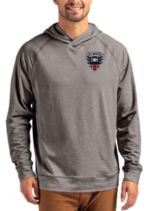 Cutter and Buck DC United Mens Black Adapt Knit Hood Long Sleeve Hoodie