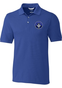 Cutter and Buck Montreal Impact Mens Blue Advantage Short Sleeve Polo