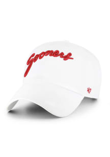 47 Oklahoma Sooners Sooners Script Clean Up Adjustable Hat - White