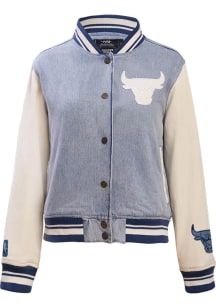 Pro Standard Chicago Bulls Womens Blue Varsity Blues Medium Weight Jacket