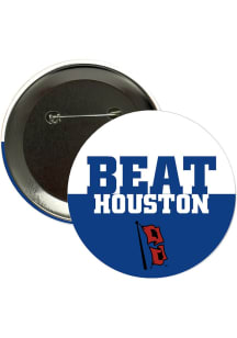 Tulsa Golden Hurricane 3" Beat Houston Button - Navy Blue