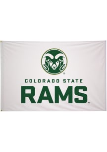 Colorado State Rams 5' x 8' Silk Screen Grommet Flag - White