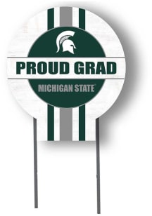 Michigan State Spartans KH Sports Fan Grad graduation graphic Yard Sign - White