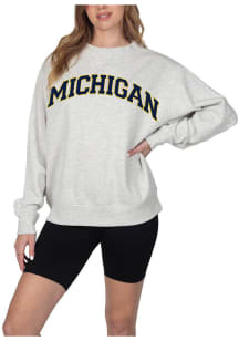 Michigan Wolverines Womens Grey Hampton Crew Sweatshirt