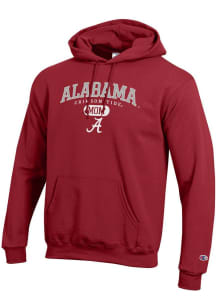 Champion Alabama Crimson Tide Mens Crimson Pill Box Mom Powerblend Long Sleeve Hoodie