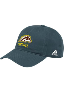 Adidas Western Michigan Broncos Softball Washed Slouch Adjustable Hat - Black