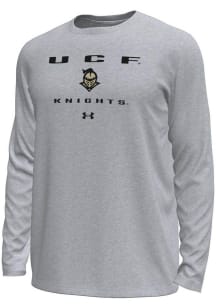 Under Armour UCF Knights Grey Straight Name Tech Stretch Long Sleeve T-Shirt