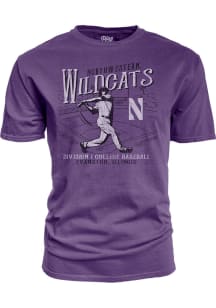 Blue 84 Northwestern Wildcats Purple Big Ten Baseball Short Sleeve T Shirt