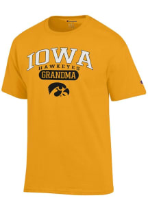 Champion Iowa Hawkeyes Gold Pill Box Grandma Jersey Short Sleeve T Shirt