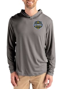 Cutter and Buck Michigan Wolverines Mens Graphite 2026 MBB Champions Coastline Eco Long Sleeve Lig..
