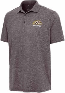 Antigua Western Michigan Broncos Mens Brown Heather Baseball Par 3 Short Sleeve Polo