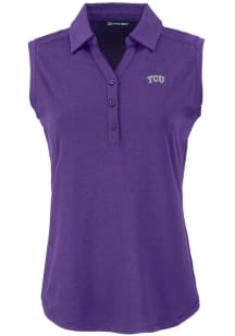 Cutter and Buck TCU Horned Frogs Womens Purple Forge Eco Polo Shirt