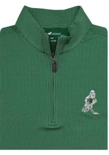 Michigan State Spartans Mens Green Ice Hockey Sparty Long Sleeve Qtr Zip Fashion Pullover