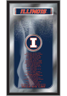 Illinois Fighting Illini Fight Song Hanging Back Bar Mirror